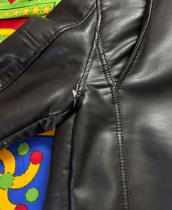 ZARA Black Faux Leather Biker Jacket M(40)