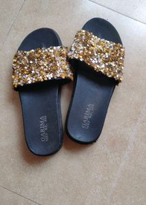 Gold Embellished Garima Slides