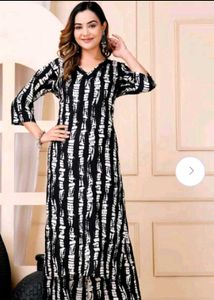 Black & White Printed Kurti