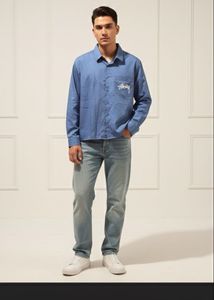 Stussy Blue Button-Down Shirt