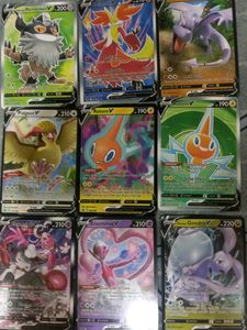 9 Pokemon Cards, V Cards
