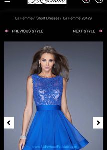 La Femme Royal Blue Cocktail Dress