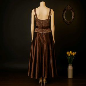 Sale 🎉🎊Elegant Brown Ethnic Gown