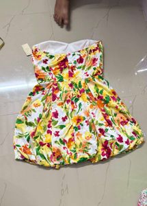 Floral Strapless Dress