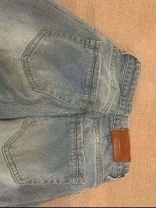 Flared Denim Jeans With Bottom Cut🎀