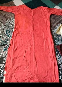Elegant Red &amp; Gold Kurta (2 Kurtas)