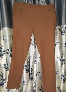 Brown Slim Fit Pants