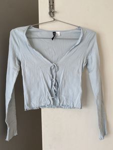 Light Blue H&M Tie Up Top