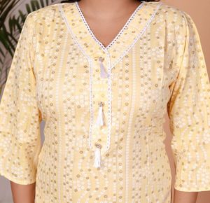 Gray Printed Kurti