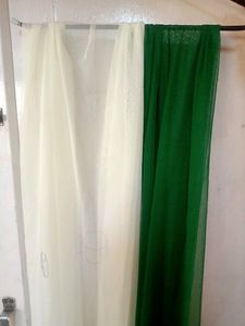3 Dupatta* Colour - Green, Black &amp; Off White