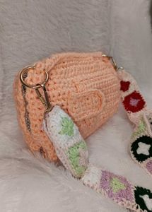 Crochet Mobile Sling Bag For Women And Girls 💫❤️