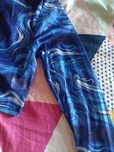 Blue Swirl Print Top