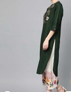 Dark Green Kurta Set