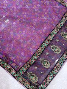 Net Purple Saree 💜