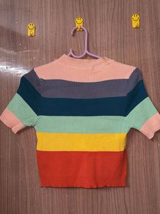 Striped Knit Top