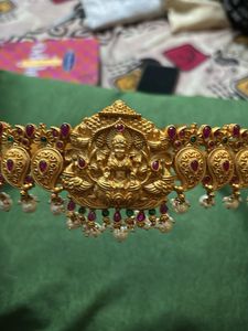Vintage Gold Lakshmi And Manga Temple Waist Belt