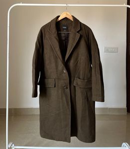 Brown Long Relaxed FIT Overcoat