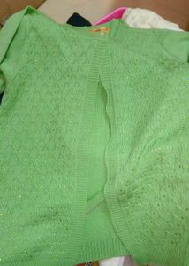 Green Embellished Cardigan