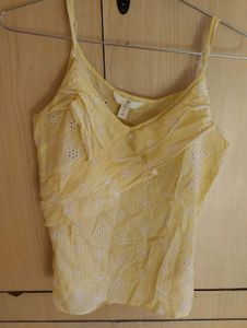 Ruffled Yellow Tank Top