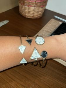 Geometric Stone Bangles
