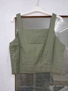 Olive Green Crop Top