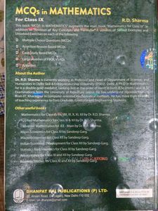 R.D. Sharma Mathematics Class IX (MCQs And Math)