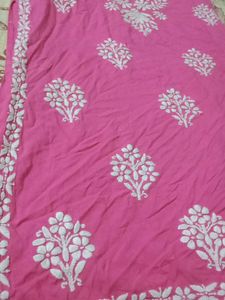 Pink chikankari Kurta