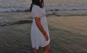 White Eyelet Mini Dress🤍🦢