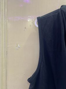 Girls Half Crop Black Jacket (Korean Style)