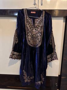 Fully Embroidered Imported Velvet Co Ord Set