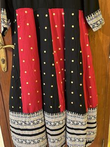 Beautiful Anarkali Black &amp; Red Top
