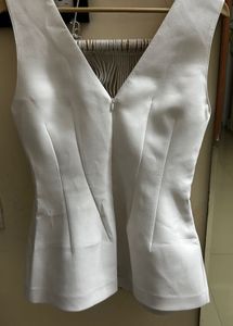 Zara White Peplum Top