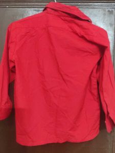 kids boys Red Button-Down Shirt