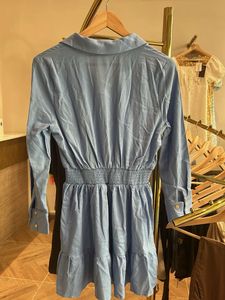 Urbanic Blue Mini Shirt Dress