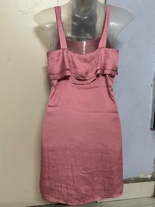 H&amp;M Branded Pink Ruffled Mini Dress