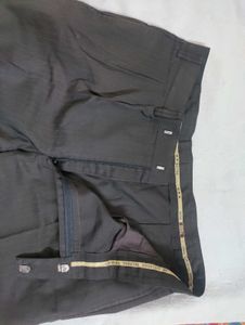 Men&#39;s Brown Striped Formal Stitched Pants