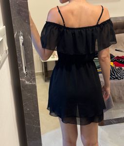 H&amp;M Black Off-Shoulder Dress, S