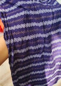 NAVY BLUE RAYON KURTHA PLAZO SET