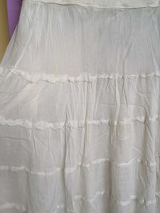 White Tiered Skirt