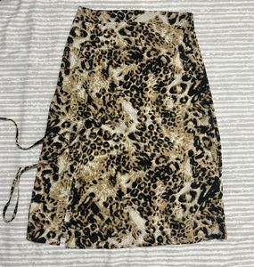 Leopard Print Midi Skirt