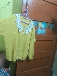 Cute Crochet Collar Cardigan