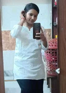 Cotton White Kurtib