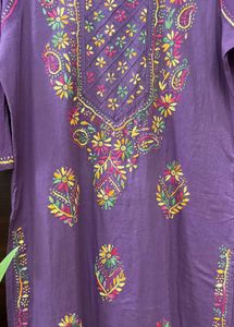 Embroidered Purple Kurta