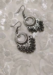 Silver Jhumka Earrings