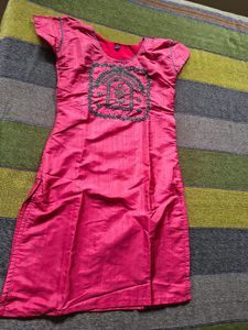Pink Embroidered Kurta Set