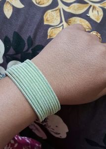 Mint Green Velvet Bangel Set Of 12