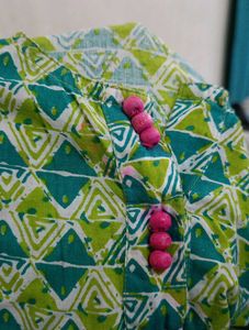 Green Jaipur Kurti