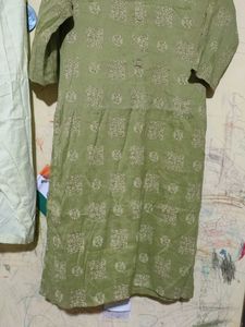 Olive Green Kurti Set