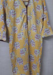 2 Kurtas-white with flowers,,yellow