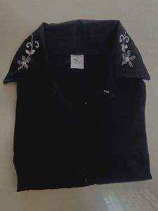 Black Embellished Co-ord Set